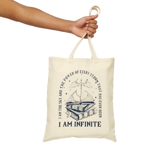 Fourth Wing Rebecca Yarros “I Am Infinite” Tote Bag - Picture 3 of 6